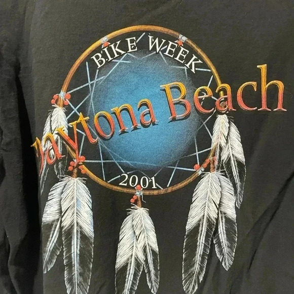 60th Anniversary Daytona Beach Bike Week 2001 Biker Shirt - Picture 5 of 9